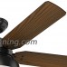 Hunter 59307 Mill Valley 52" Ceiling Fan with Light  Large  Matte Black - B06X92GT95